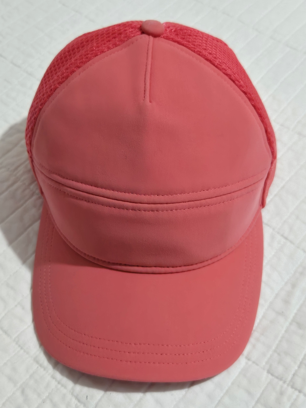 lululemon athletica coral pink mesh-back baseball cap